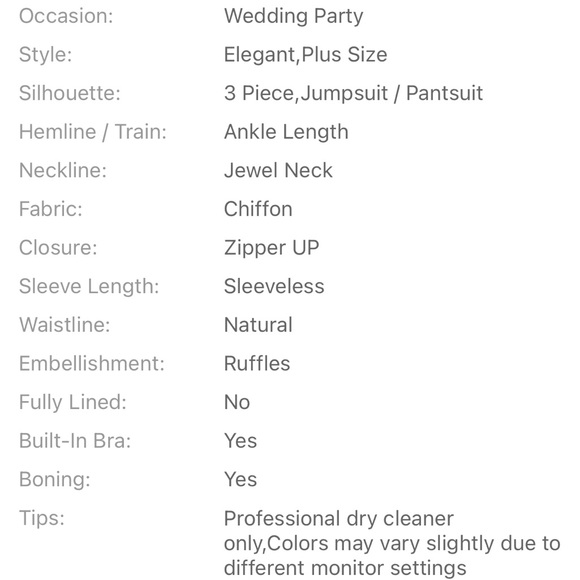 LanTing Light in the Box NWT 3 piece formal pantsuit size 10 in Regency (purple) - Picture 5 of 6